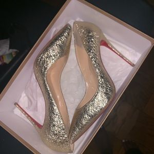 Christian loubitins barely worn